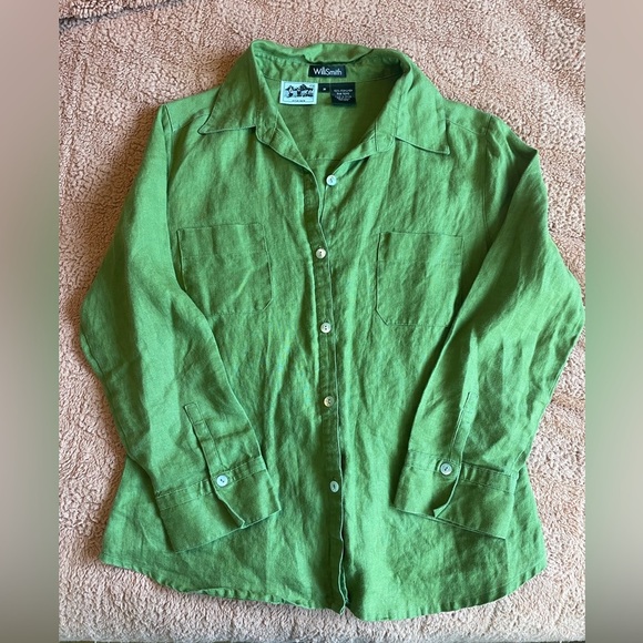 Vintage Willi Smith Irish Linen Button Down - Picture 1 of 4